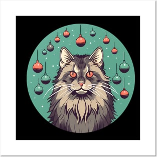 Maine Coon Cat Xmas Xmas Ornament, Love Cats Posters and Art